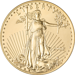 1/2 OZ AMERICAN GOLD EAGLE $25 COIN BU (BACKDATES)