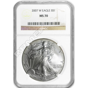 2007-W Burnished American Silver Eagle MS70 NGC