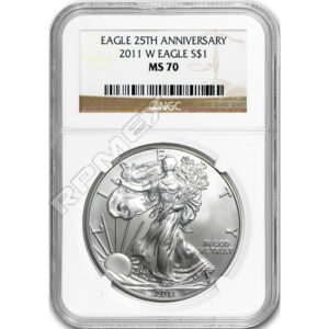 2011-W Burnished American Silver Eagle MS70 NGC
