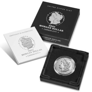 2021 American Silver Morgan Dollar w/CC Privy Mark OGP