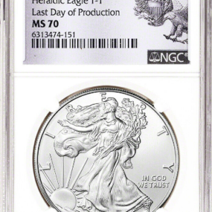 2021 T1 Silver Eagle NGC MS70 Last Day of Production