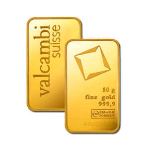50 GRAM GOLD VALCAMBI BAR (50g | 1.6075 troy oz.)