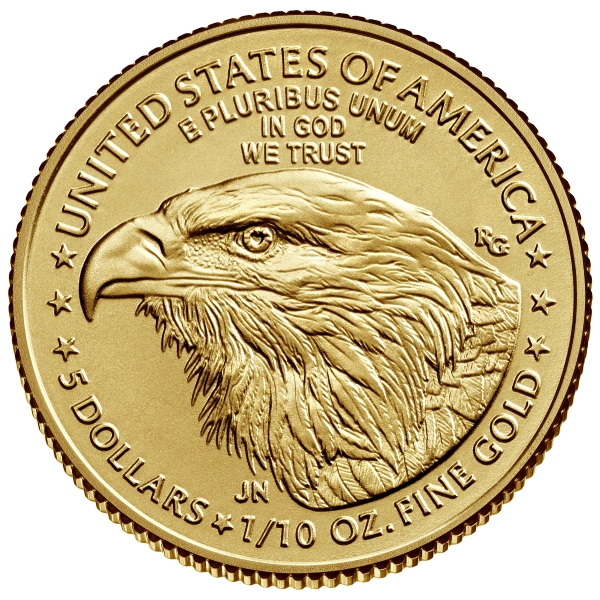 1/10 oz American Gold Eagle $5 Coin BU (Backdates)