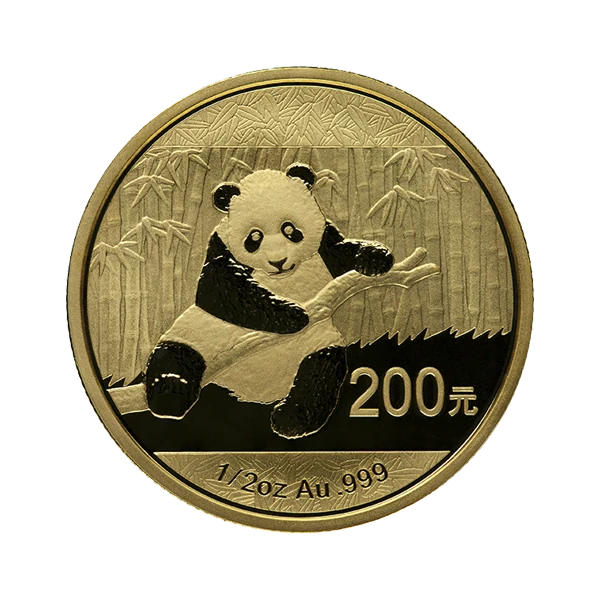Chinese Gold Panda 1/2 oz - Image 2