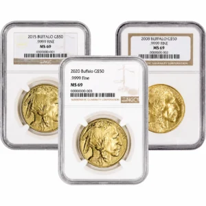 1 oz American Gold Buffalo NGC MS69 Backdates