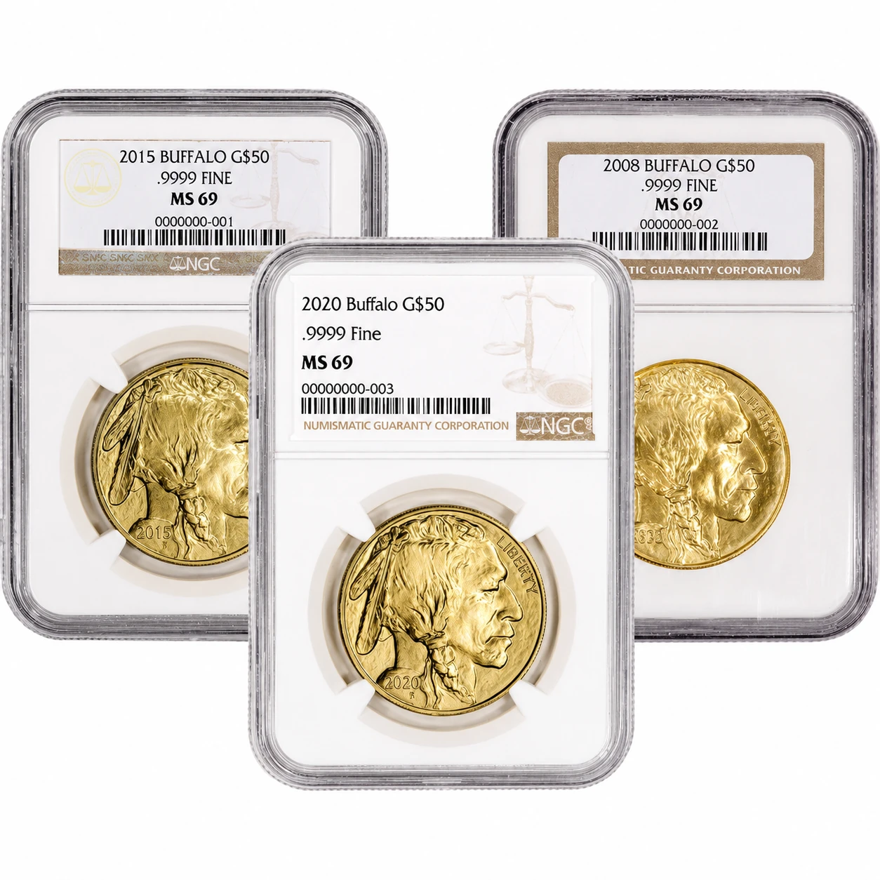 1 oz American Gold Buffalo NGC MS69 Backdates