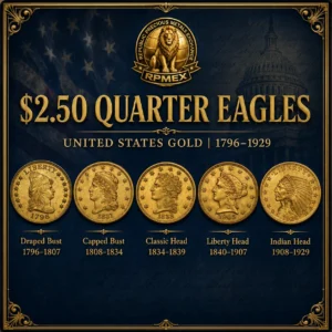 $2.50 Quarter Eagle | United States Gold | 1796 – 1929