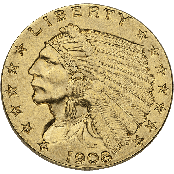 $2.50 Indian Head Gold Quarter Eagle BU (Random Year)