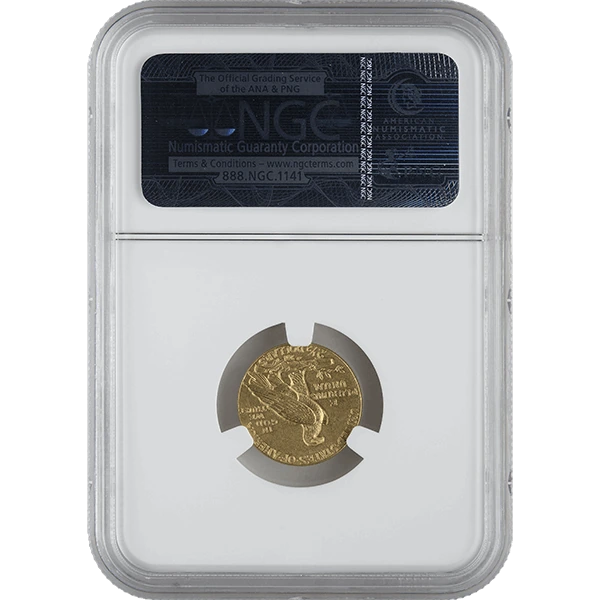 $2.50 Indian Head Gold Quarter Eagle NGC MS61 (Random Year) - Image 2