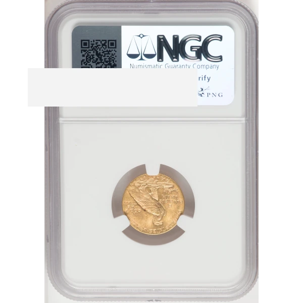 $2.50 Indian Head Gold Quarter Eagle NGC MS65 (Random Year) - Image 2