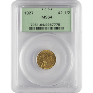 $2.50 Indian Head Gold Quarter Eagle PCGS MS64 (Random Year)