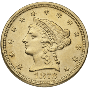 $2.50 Liberty Head Gold Quarter Eagle AU (Random Year)
