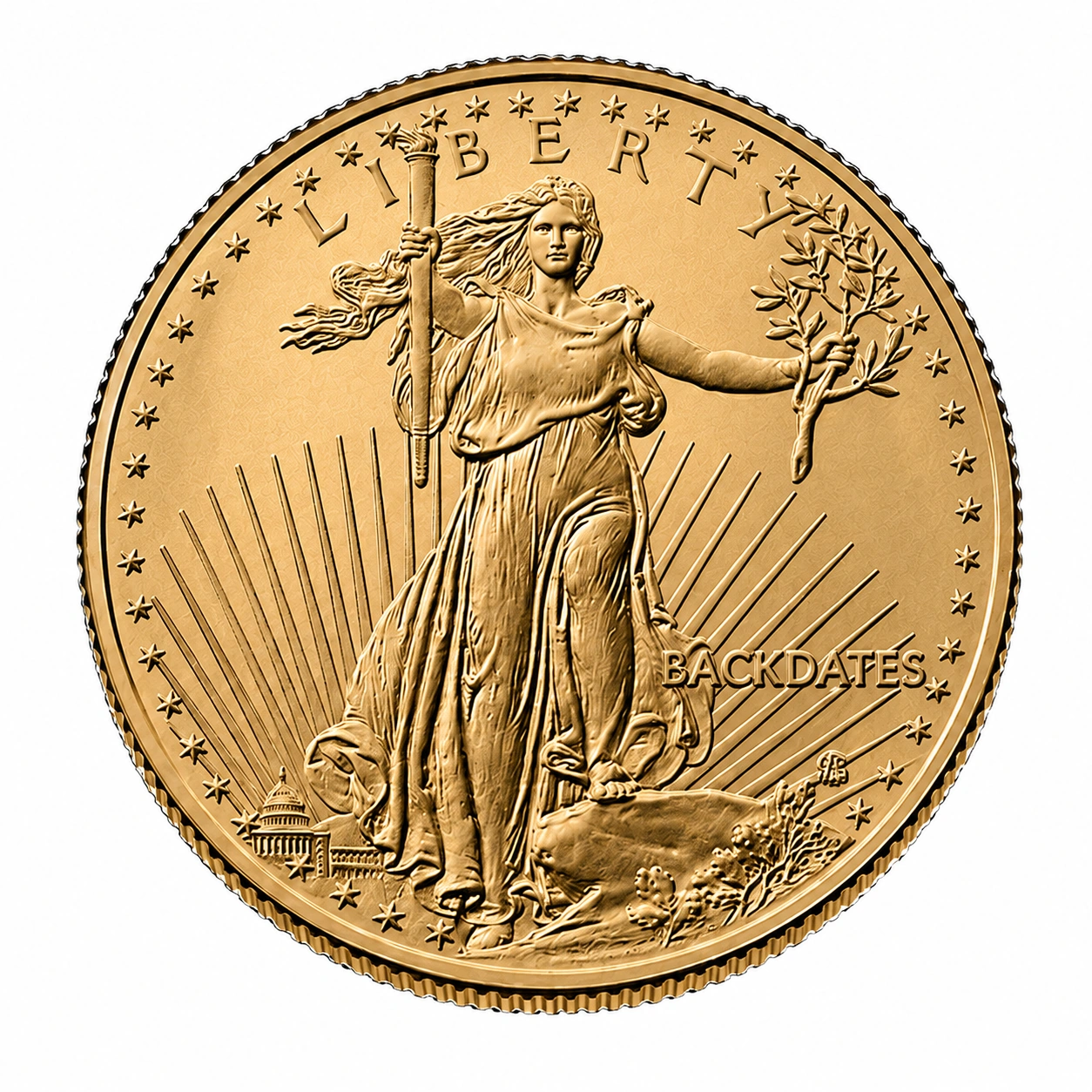 1/2 oz American Gold Eagle $25 Coin BU (Backdates)